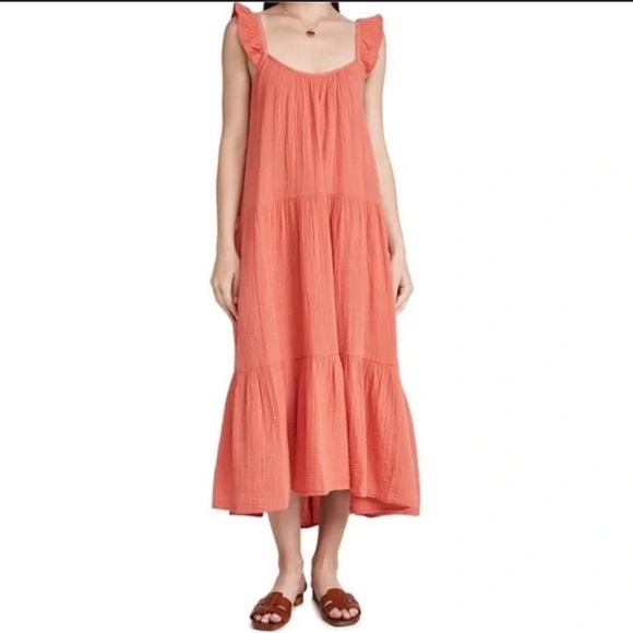 XIRENA Womens Rumer Midi Dress Paprika - Picture 1 of 6